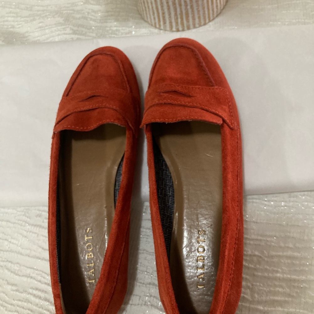 Talbots Women's Red Suede Loafers